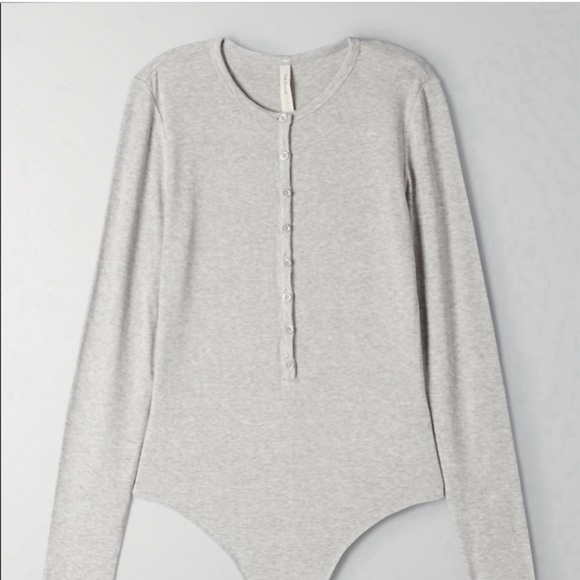 ARITZIA BABATON GREY JEWEL BODYSUIT - MEDIUM - Picture 3 of 12